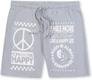 JOE BOXER French Terry Mens Pajama Shorts, Logo Print Mens Sleep Shorts Loungewear, Summer PJ Bottoms