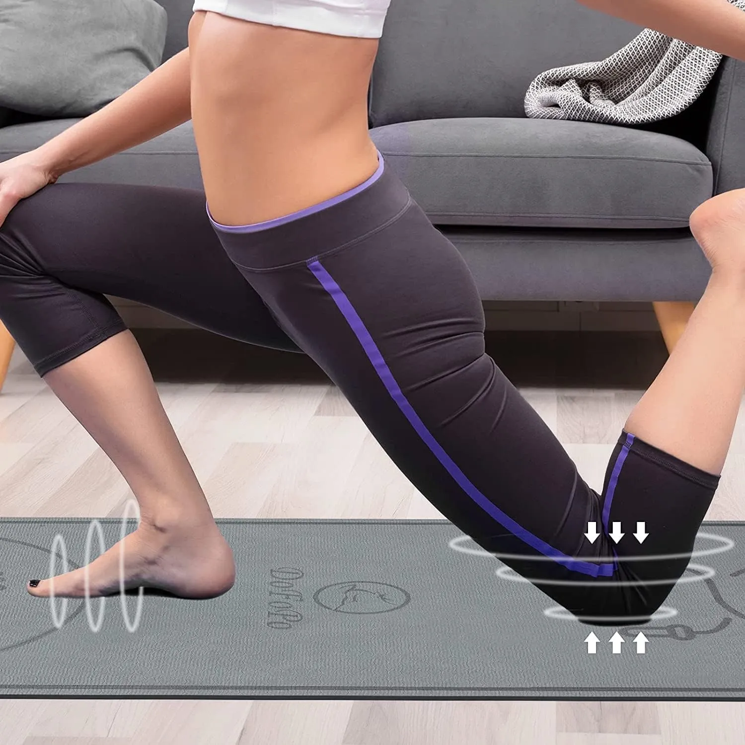 Jump Rope Mat 71"/63"x24" Larger Non-Slip Indoor Outdoor Exercise Fitness Mat, High-Density Workout Shock Absorption for Home Gym Flooring Concrete Jumping Rope
