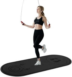 Jump Rope Mat 71"/63"x24" Larger Non-Slip Indoor Outdoor Exercise Fitness Mat, High-Density Workout Shock Absorption for Home Gym Flooring Concrete Jumping Rope