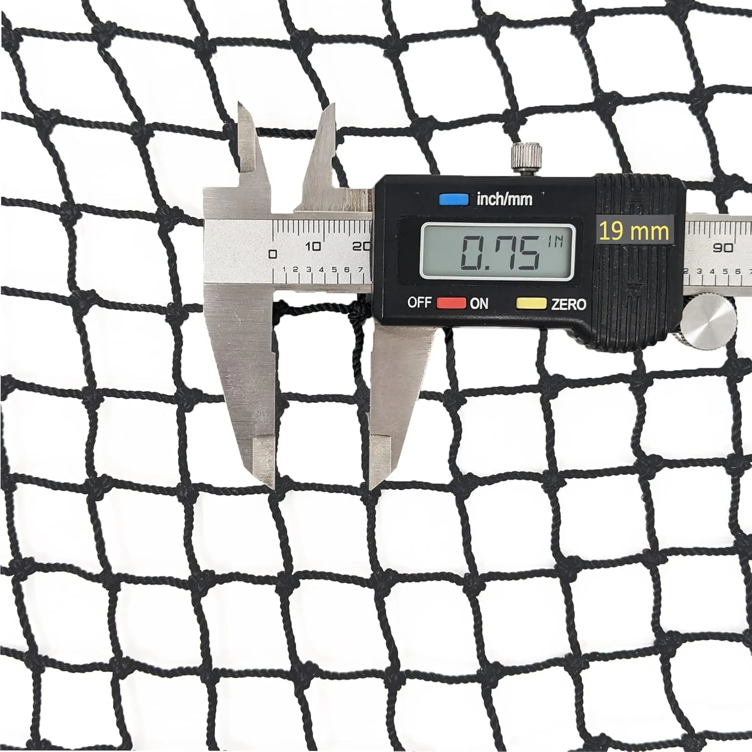 Just For Nets #18 Nylon Golf High Impact Net, 3/4" Mesh, Black