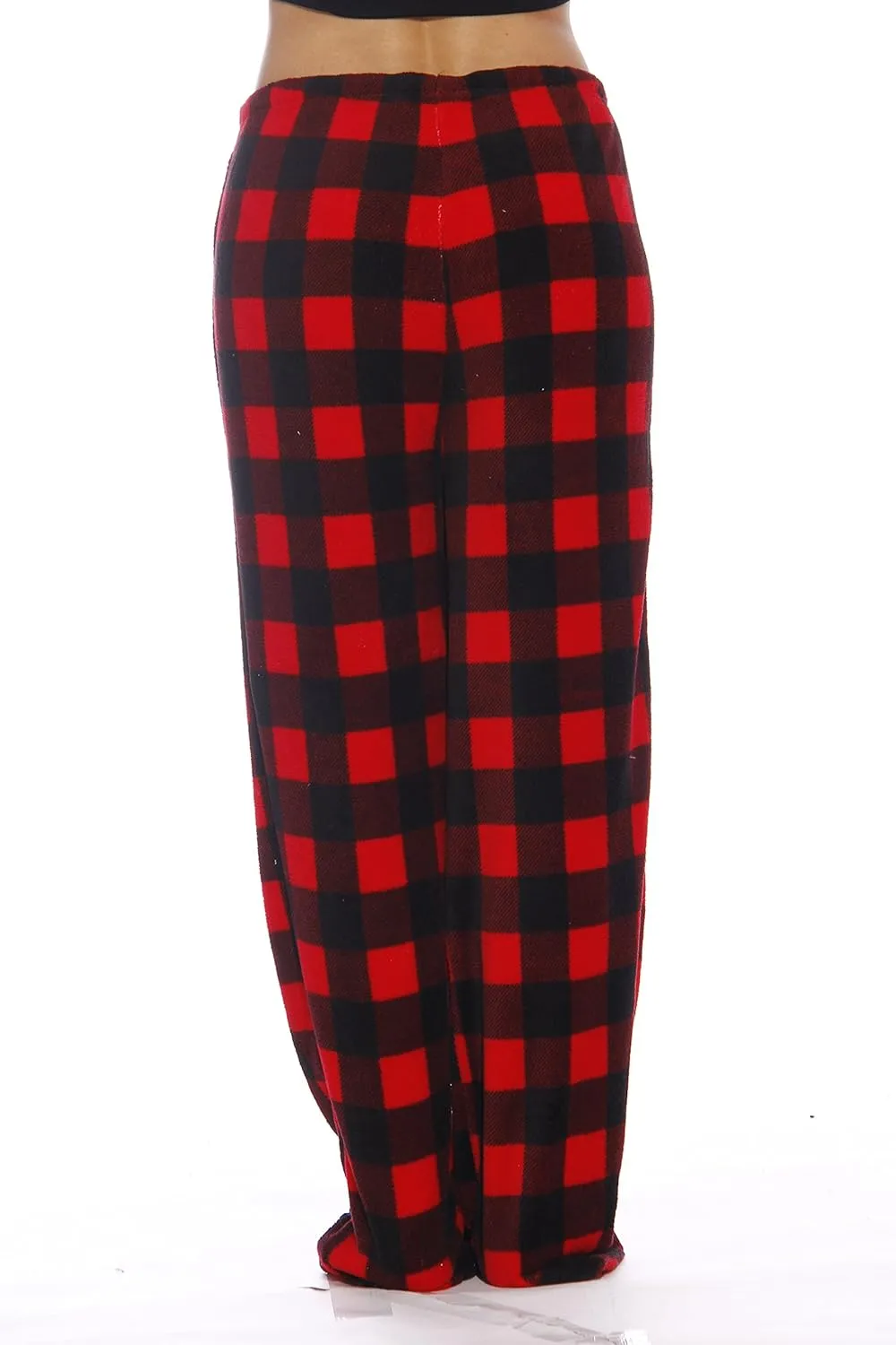 Just Love Women Plush Pajama Pants Buffalo Plaid