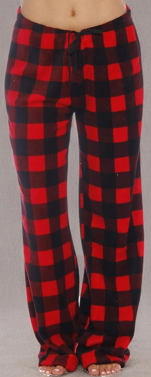 Just Love Women Plush Pajama Pants Buffalo Plaid