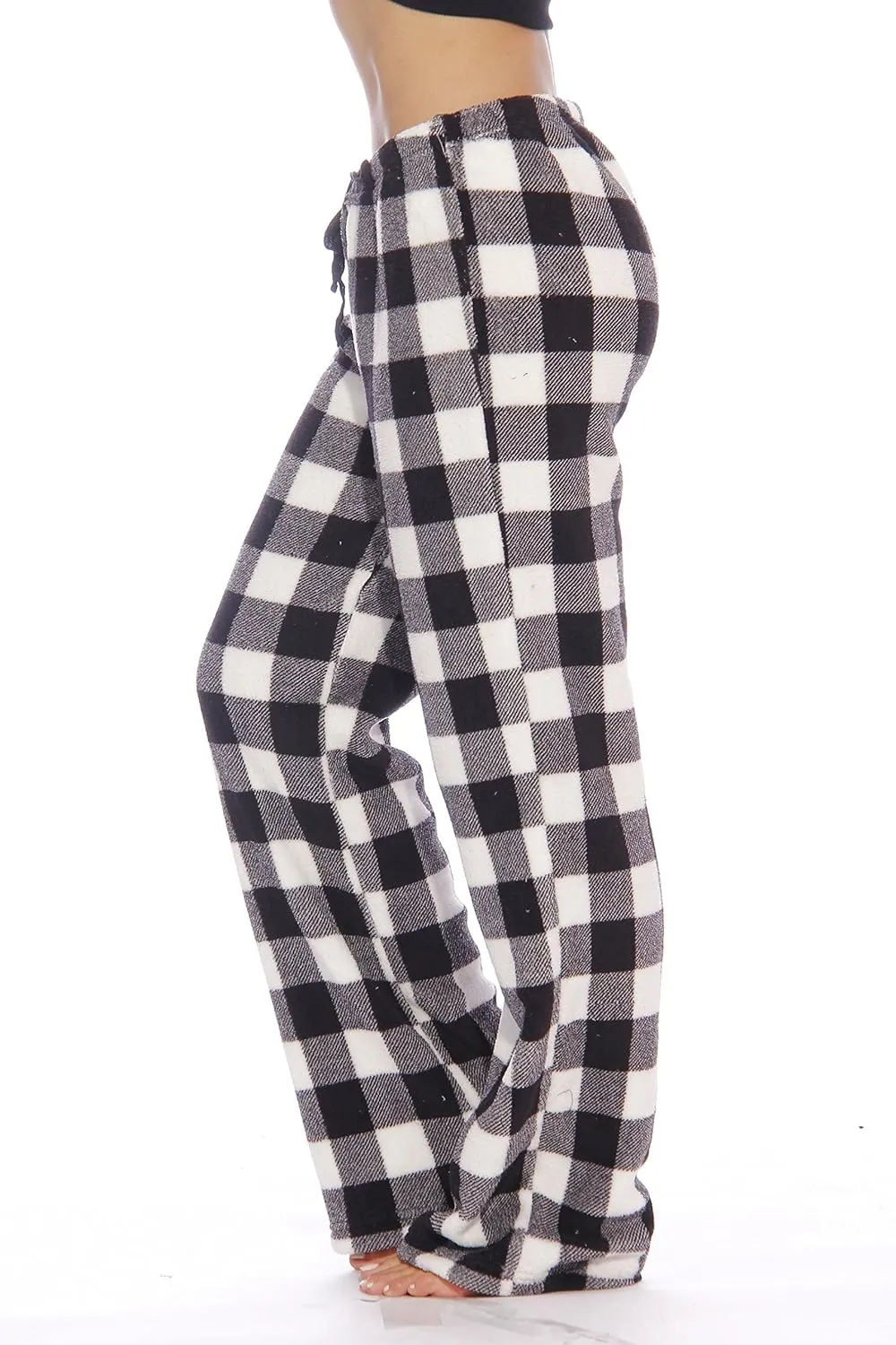 Just Love Women Plush Pajama Pants Buffalo Plaid