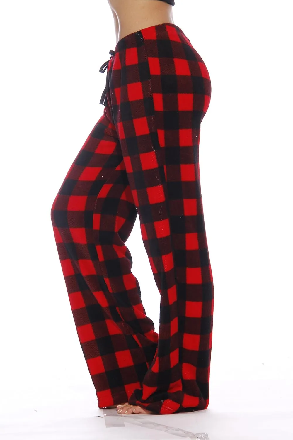 Just Love Women Plush Pajama Pants Buffalo Plaid