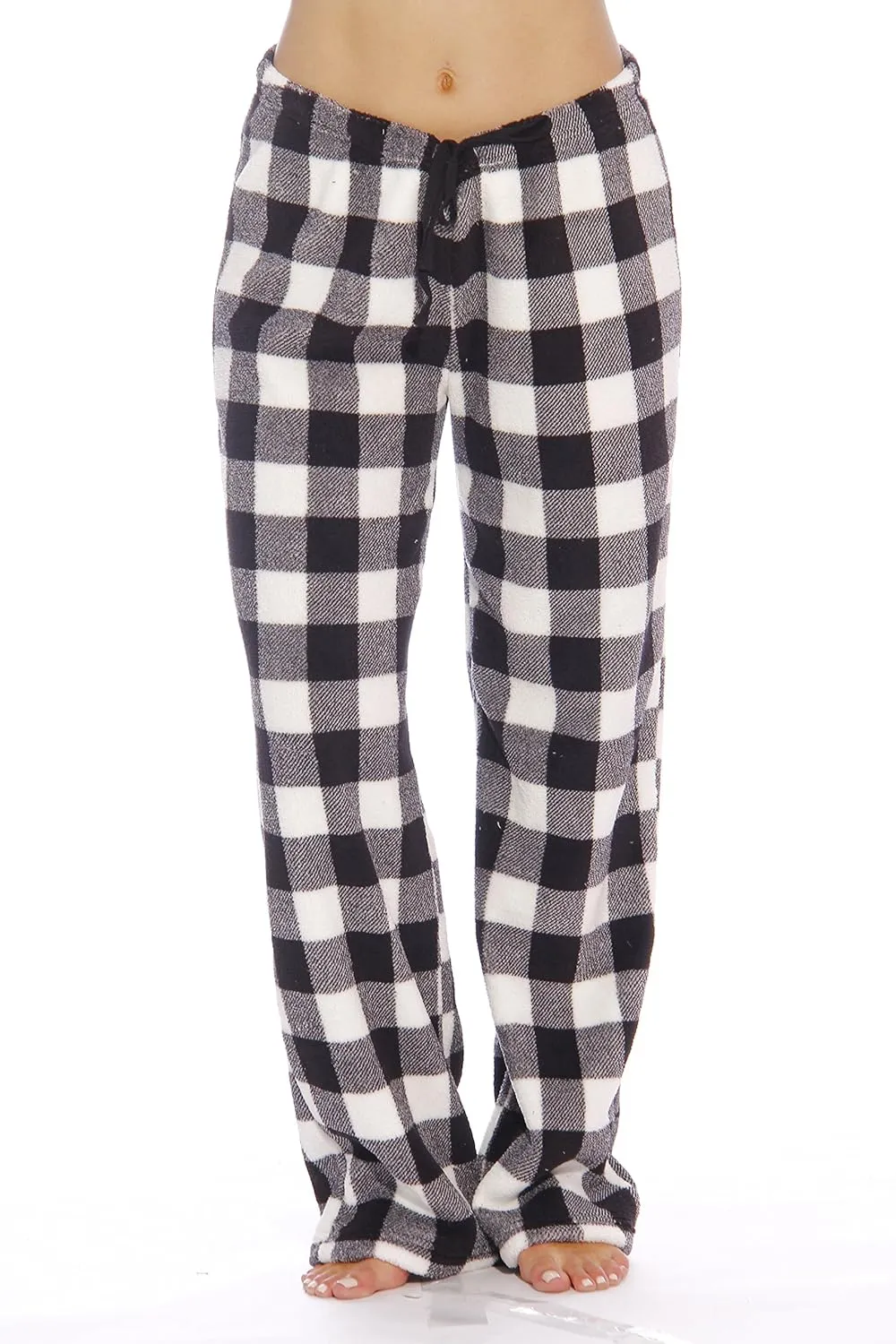 Just Love Women Plush Pajama Pants Buffalo Plaid