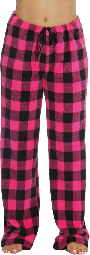 Just Love Women Plush Pajama Pants Buffalo Plaid