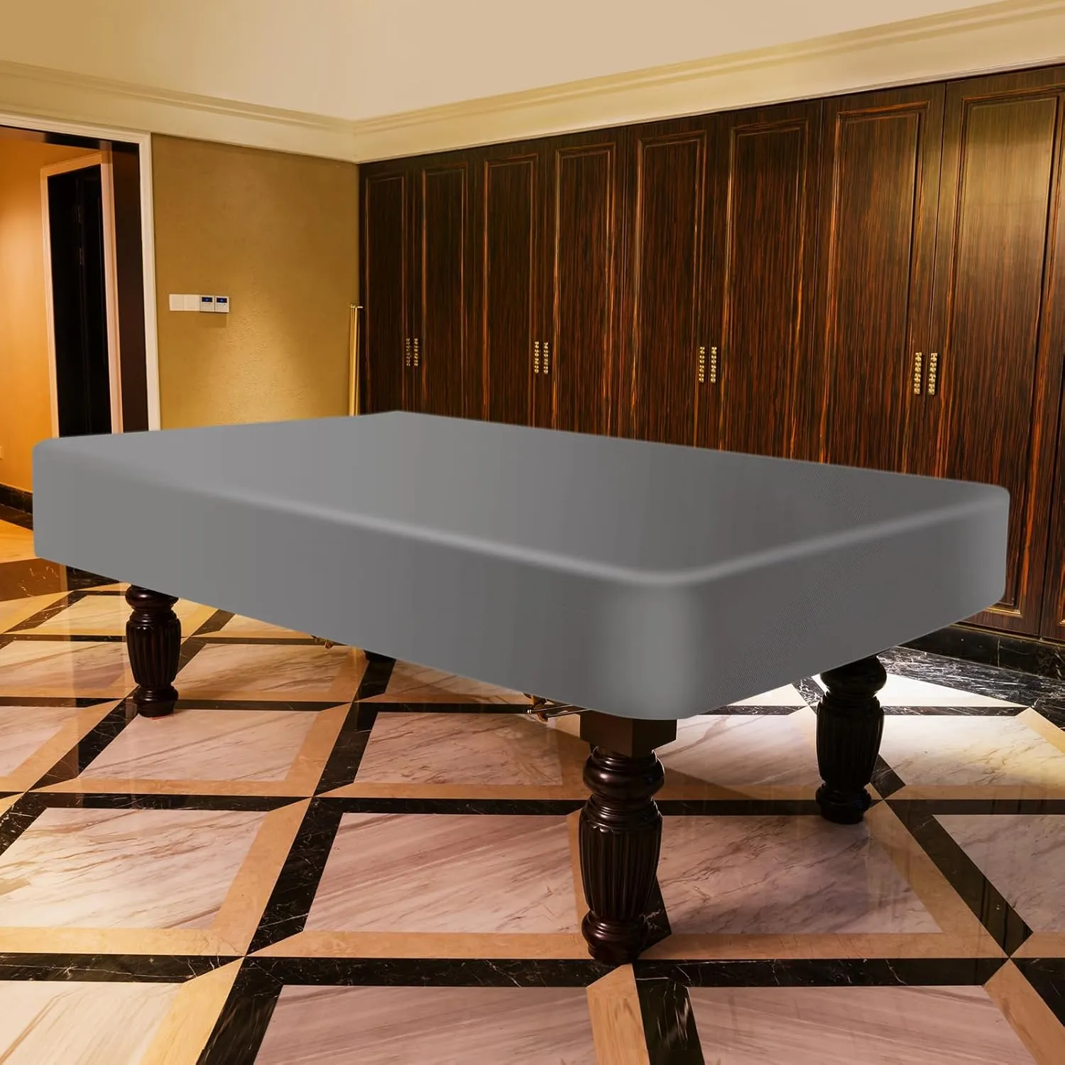 K-Musculo Pool Table Cover, 420D Billiard Table Cover, Waterproof and Tearproof,6.5/7/7.5/8/8.5/9 FT