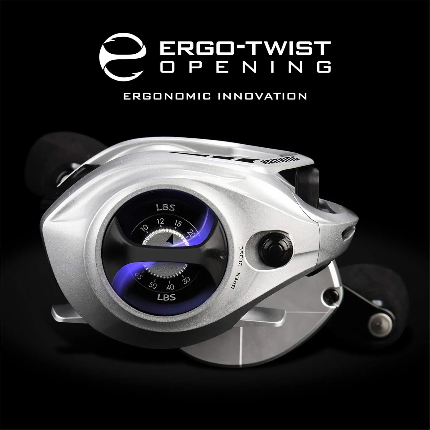KastKing Kapstan Elite 300 Baitcasting Fishing Reel, Low Profile, Large Capacity Casting Reel, Graphite Frame, 35 lbs. Drag 5.4:1 Ratio, 8 1 Double Shielded/SS BB Centrifugal Braking