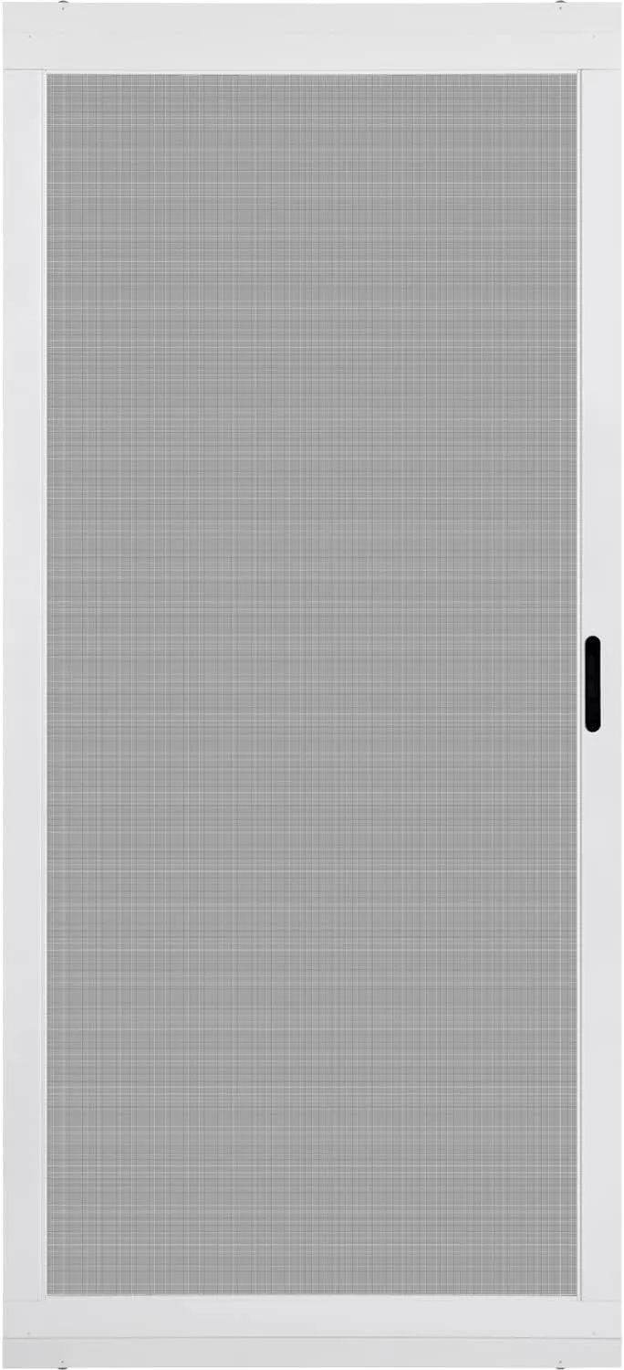 K.D. Heavy Duty Aluminum Sliding Patio Screen Door Kit - 2.5" Frame Insect Proof for Patio Backyard Kitchen and Bedroom (White, 36''x80'')