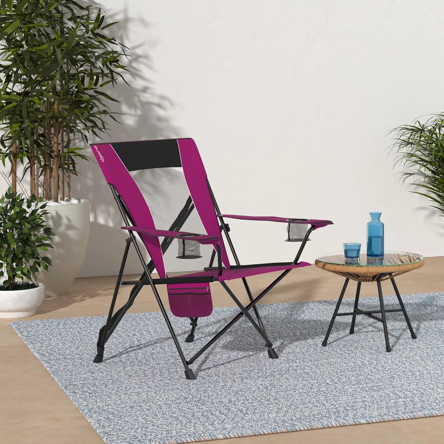 Kijaro Dual Lock Portable Camping Chairs - Enjoy the Outdoors with a Versatile Folding Chair for Sports, Lawn - Dual Lock Feature Locks Position – Hanami Pink