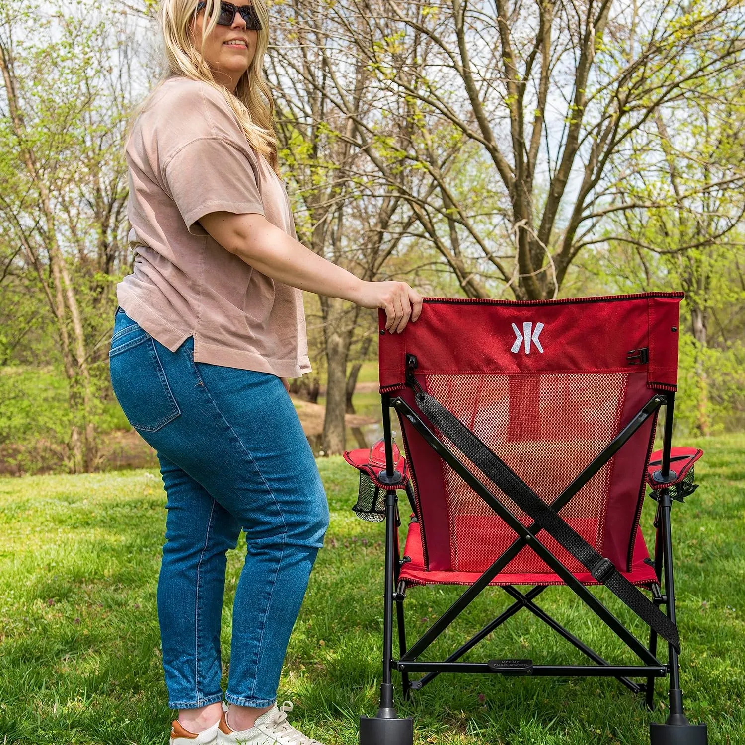 Kijaro Rok-it Sport Camping Chair, Red Rock Canyon Polyester Fabric