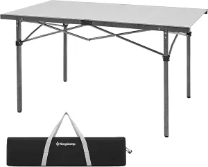 KingCamp Aluminum Folding Camp Table - Lightweight, Portable, Roll Up for Outdoor Camping, Picnic, Barbecue