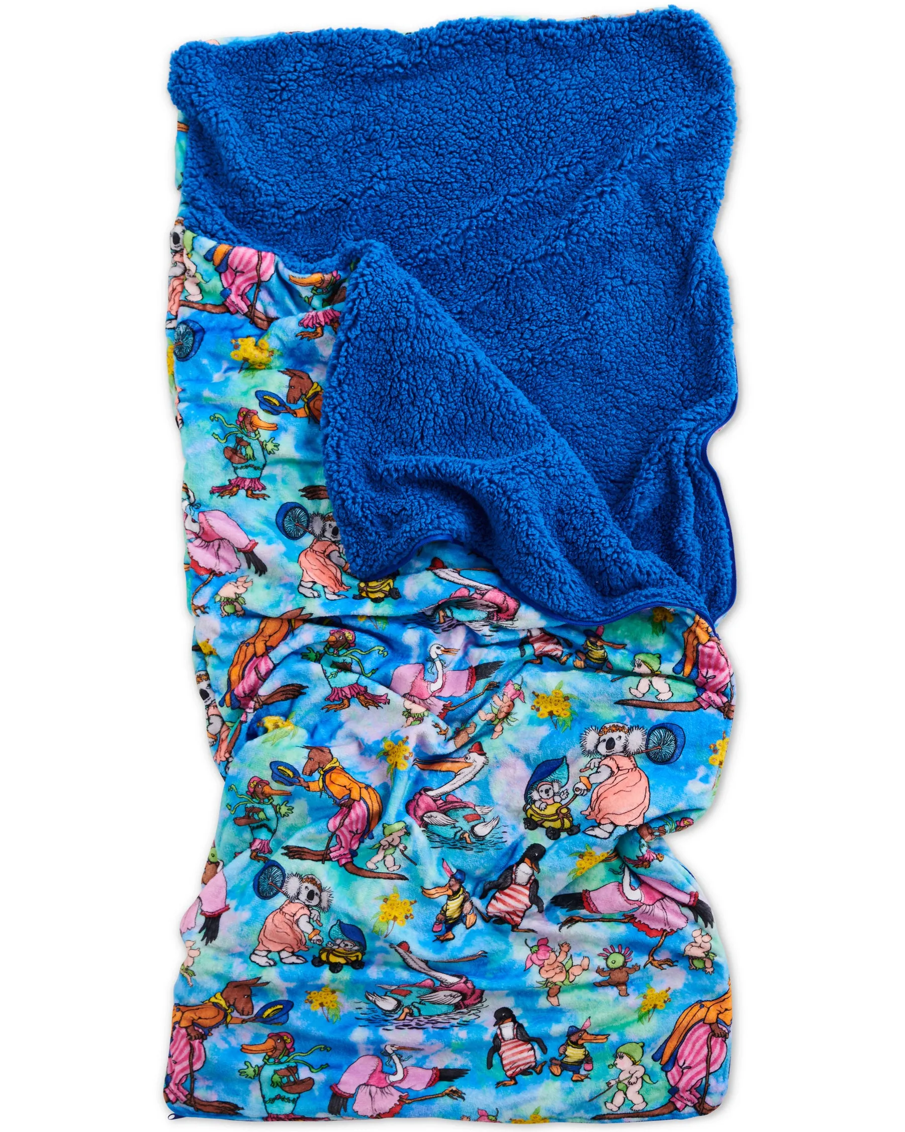Kip&Co x May Gibbs Out and About Sherpa Kids Sleeping Bag