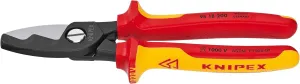 KNIPEX - 95 18 200 SBA Tools - Cable Shears, Twin Cutting Edge, 1000V Insulated (9518200SBA), Copper