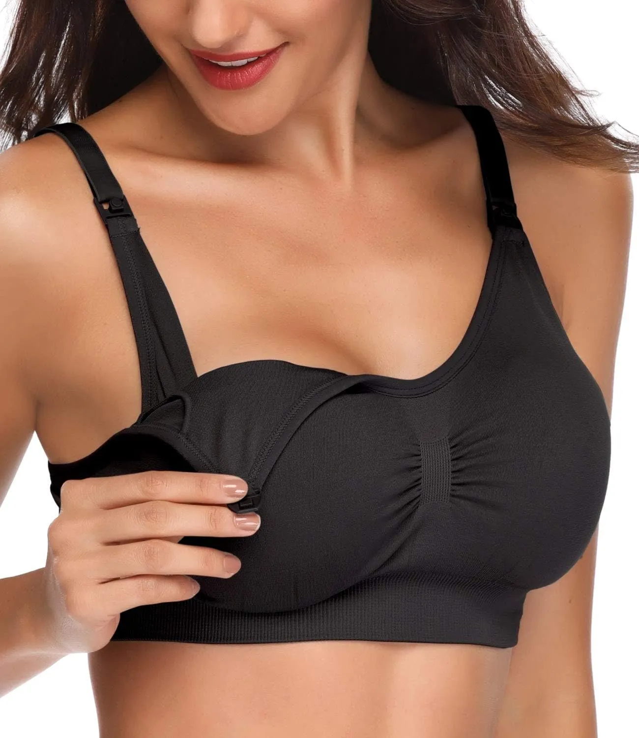 Lataly Womens Seamless Nursing Bra Sleeping Maternity Bralette for Breastfeeding Pack of 3