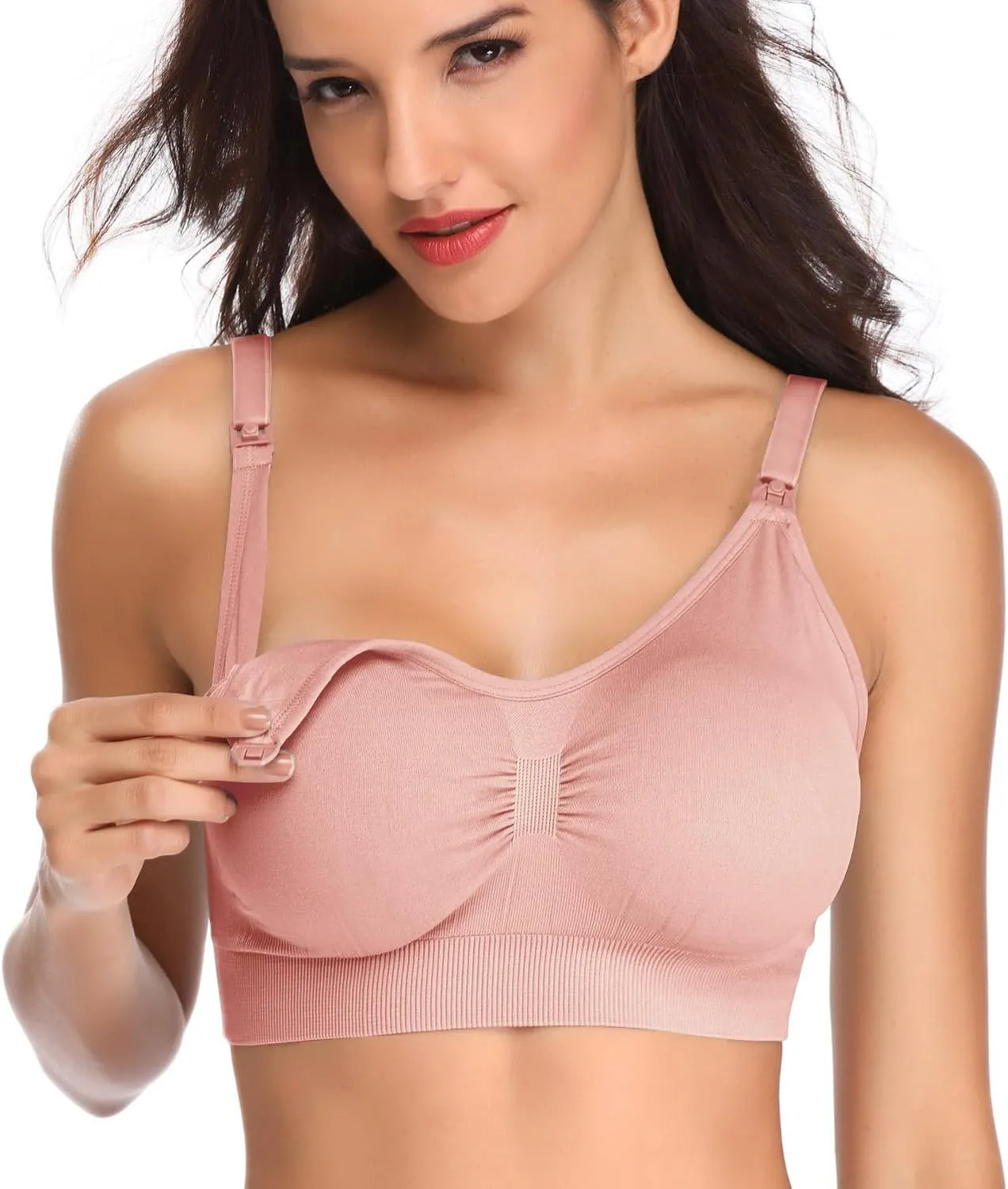 Lataly Womens Seamless Nursing Bra Sleeping Maternity Bralette for Breastfeeding Pack of 3