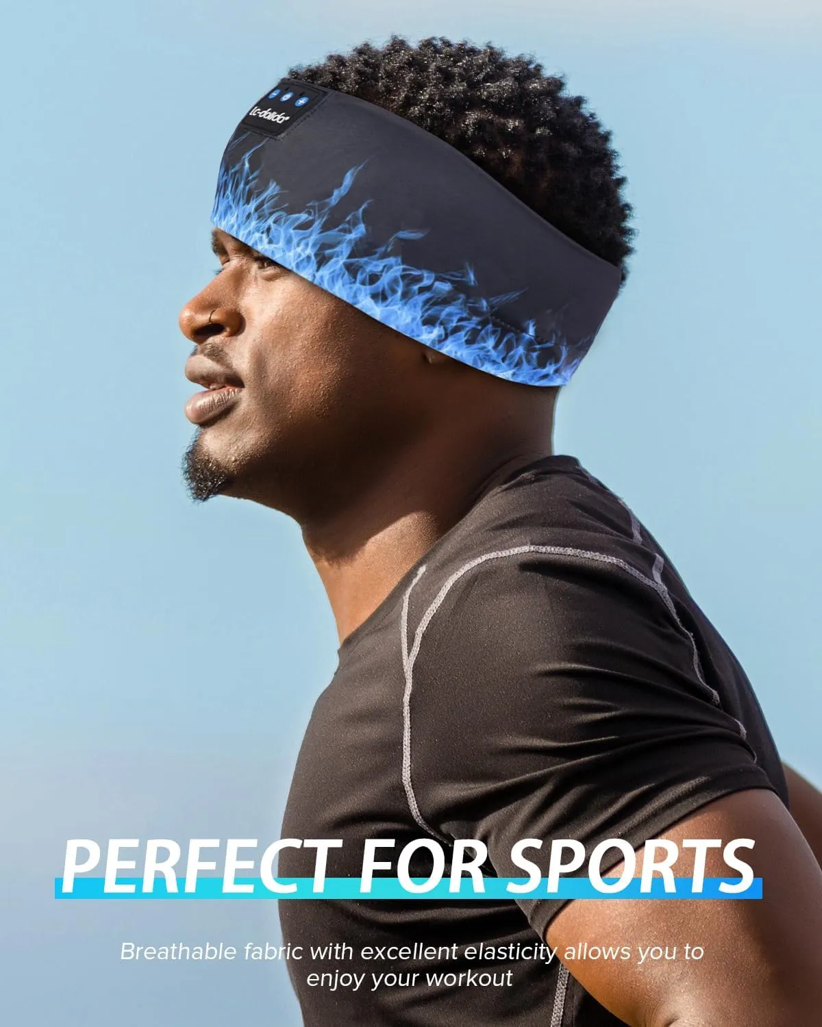 LC-dolida Headband Headphones Bluetooth, Sleep Headphones Wireless Bluetooth with Ultra-Thin HD Stereo Speaker, Sleep Headband Earphones for Workout Yoga Insomnia Meditation Gifts