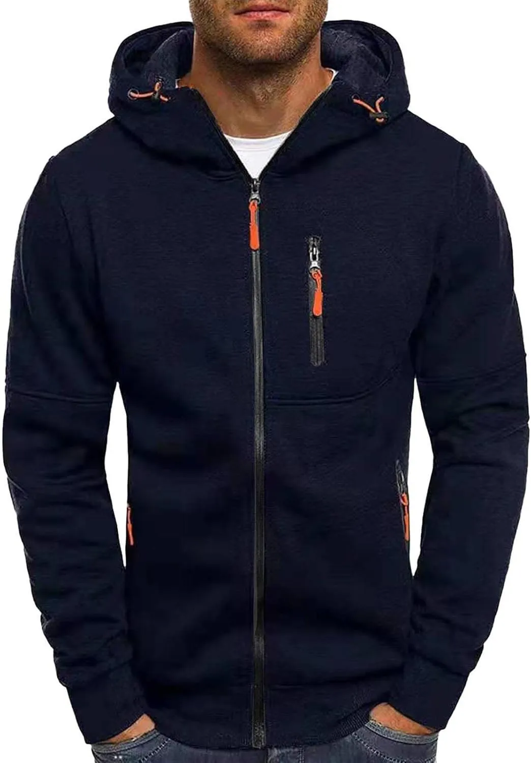 LCMTWX Men's Hooded Fleece Sweatshirt Loose Plus Size Hooded Pullover Sweater Sports Hooded Jacket Novelty Printed Hooded