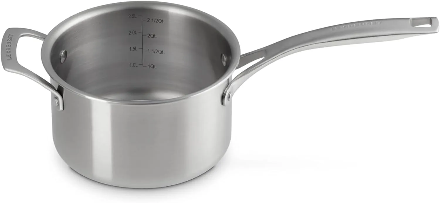 Le Creuset Stainless Steel Essential Saucepan, 3qt