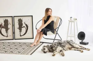 Leather Folding Chair - Off White