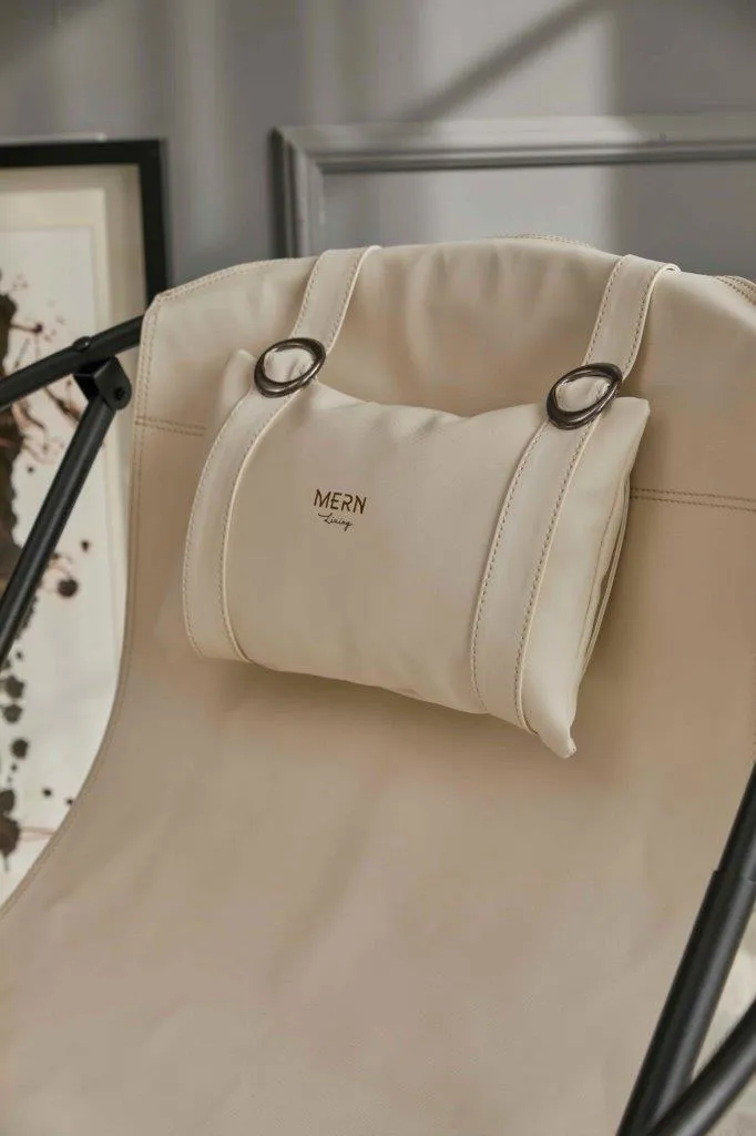Leather Folding Chair - Off White