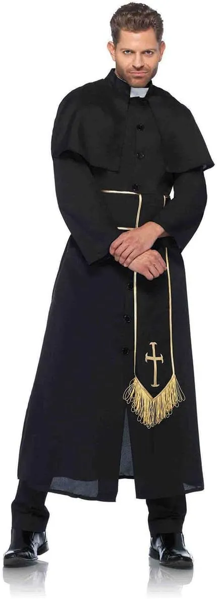 Leg Avenue Men's 2 Pc Priest Costume with Robe, Belt