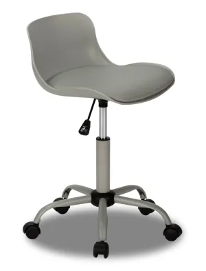 Letty 18.5" Compact Office Chair with Low Back - Grey|Chaise de bureau compacte Letty de 18,5 po avec dossier bas - grise