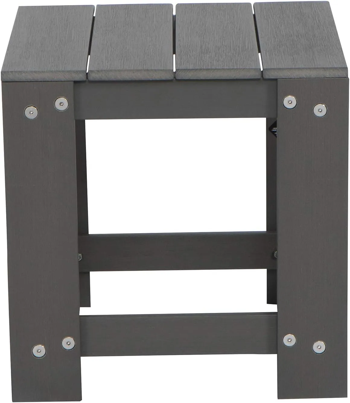 Lifetime Faux Wood Adirondack Chair, Gray - 60204 & 60292 Adirondack Table, Shale Stone