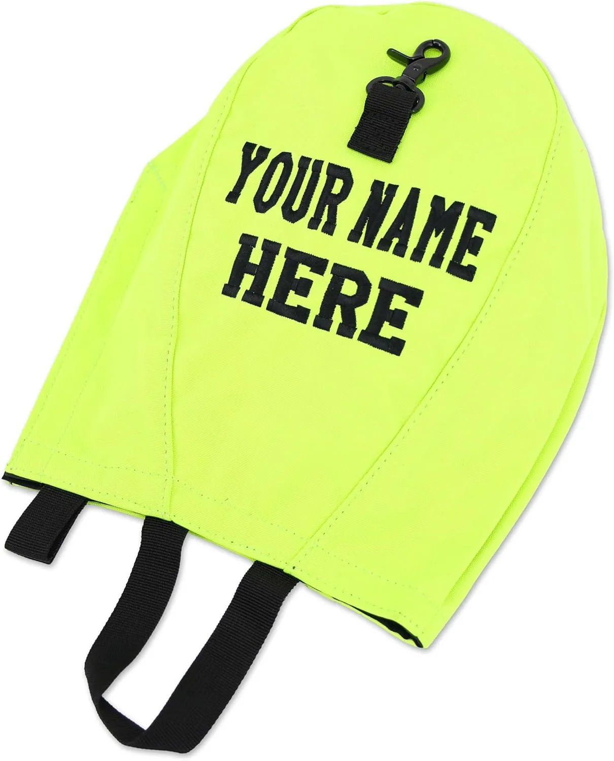 Lightning X Customizable Firefighter SCBA Air Pak Respirator Face Piece Mask Bag w/Embroidered Name - FLUORESCENT YELLOW