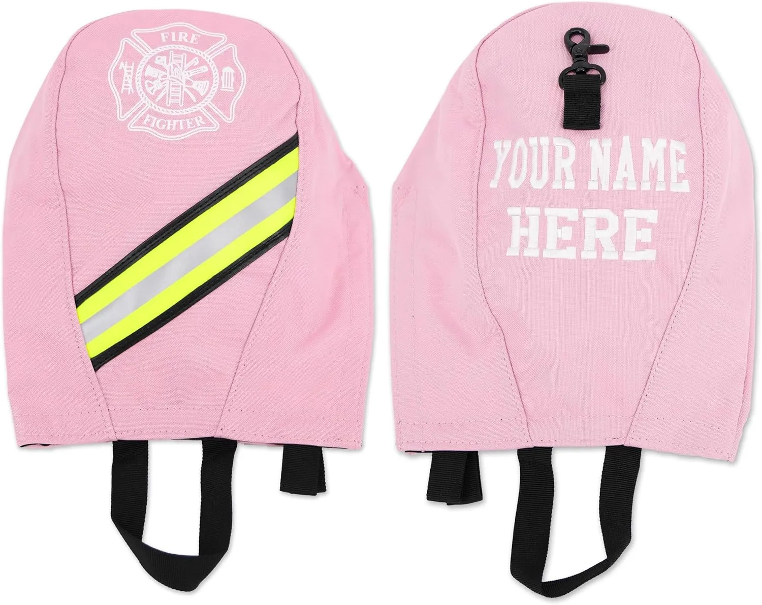 Lightning X Customizable Firefighter SCBA Air Pak Respirator Face Piece Mask Bag w/Embroidered Name - PINK