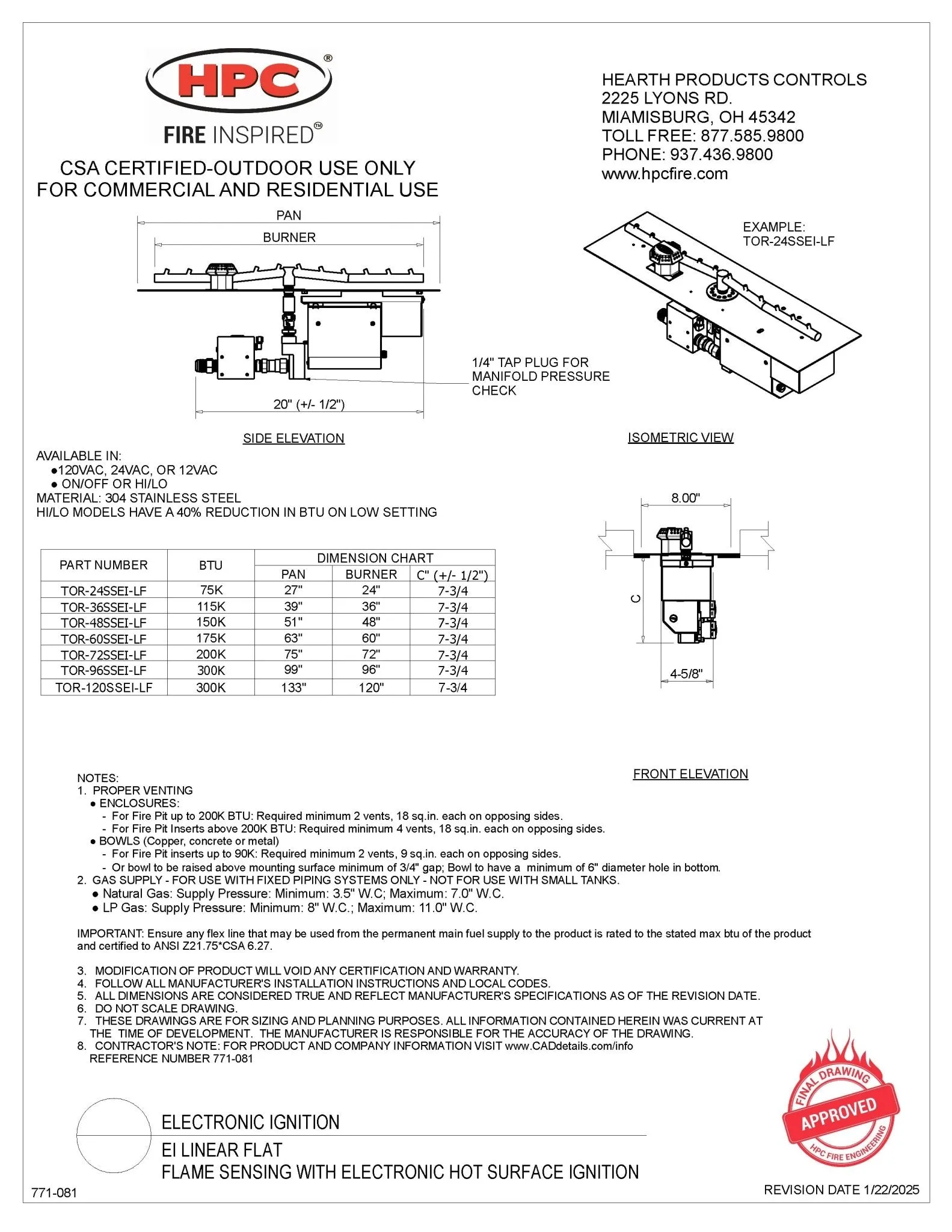 Lineo Fire Table (Tabletop) - Aluminum