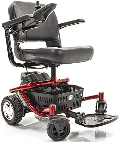 LITERIDER Envy GP162 Electric Travel Powerchair Golden Technologies Red