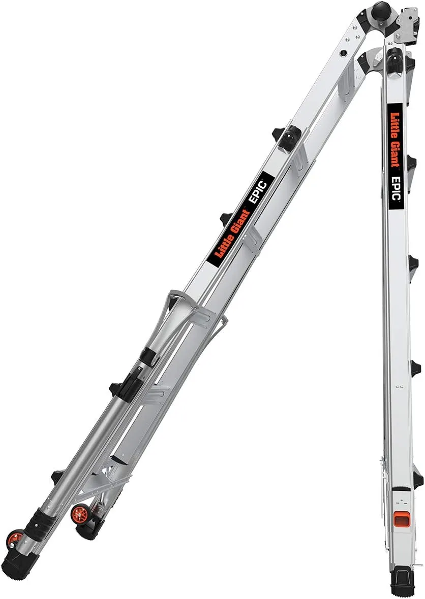 Little Giant Ladders, Epic, M22, 22 foot, Multi-Position Ladder, Aluminum, Type 1A, 300 lbs weight rating, (16822-818)