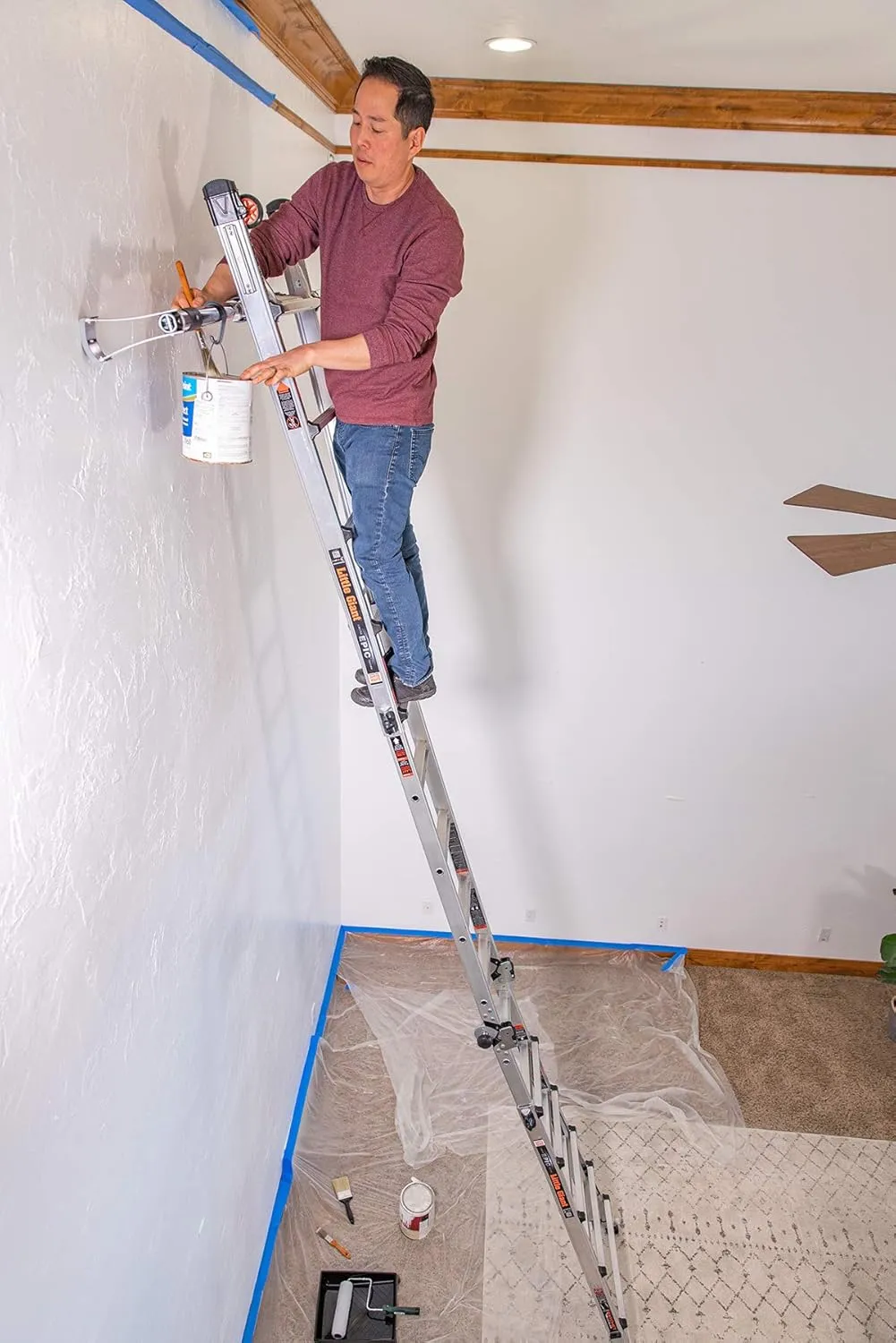 Little Giant Ladders, Epic, M22, 22 foot, Multi-Position Ladder, Aluminum, Type 1A, 300 lbs weight rating, (16822-818)
