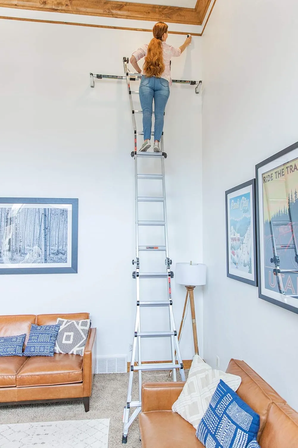 Little Giant Ladders, Epic, M22, 22 foot, Multi-Position Ladder, Aluminum, Type 1A, 300 lbs weight rating, (16822-818)