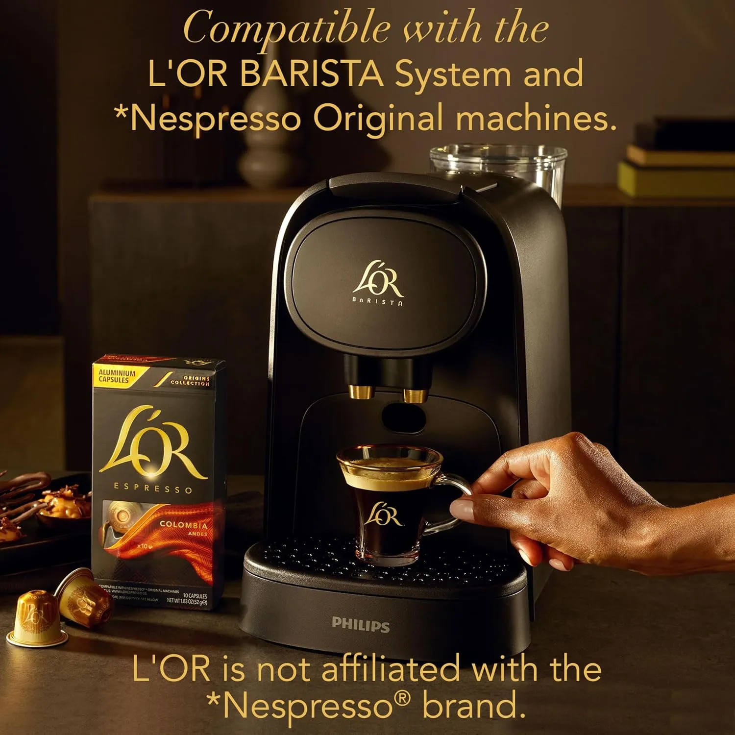 L'OR Espresso Capsules, 50 Count Variety Pack, Single-Serve Aluminum Coffee Capsules Compatible with the L'OR BARISTA System & *Nespresso Original Machines