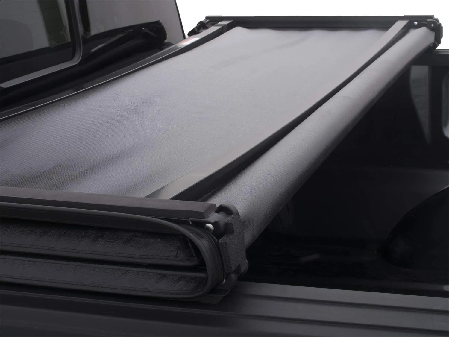 Lund Genesis Tri-Fold Soft Folding Truck Bed Tonneau Cover | 95050 | Fits 2017 - 2023 Ford Super Duty 6' 10" Bed (81.9")