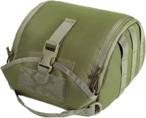 M MCGUIRE GEAR Tactical MOLLE Clamshell Helmet Bag, Padded and Fleece Lined Storage Case for Airsoft MilSim Motorcycle and Bike Helmets, MOLLE Compatible