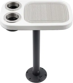 Manufacturers' Select ITC Marine Cocktail Boat Table Leg Set. Pontoon Accessories, Marine Pedestal Table with Center Foam Mat