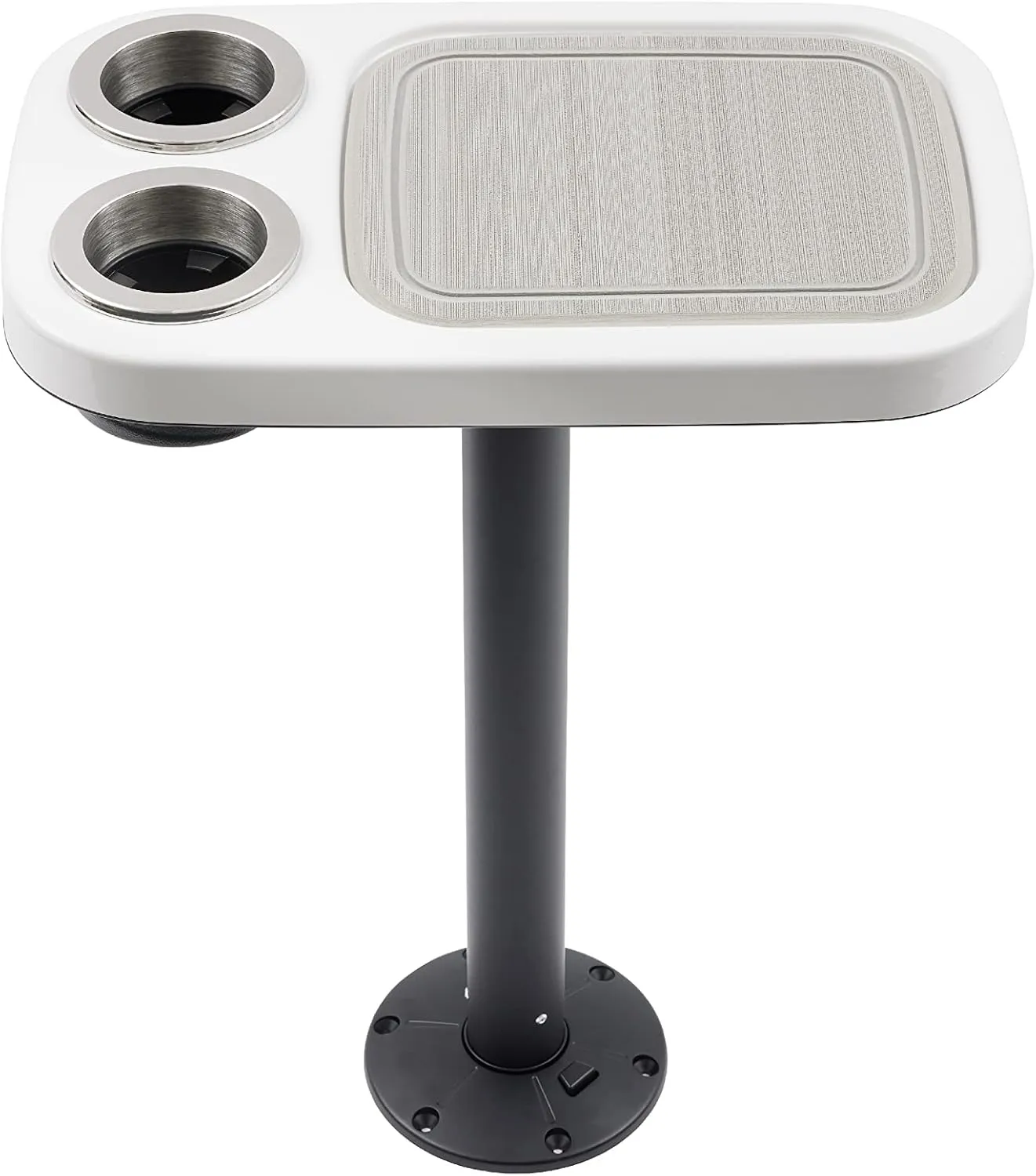 Manufacturers' Select ITC Marine Cocktail Boat Table Leg Set. Pontoon Accessories, Marine Pedestal Table with Center Foam Mat