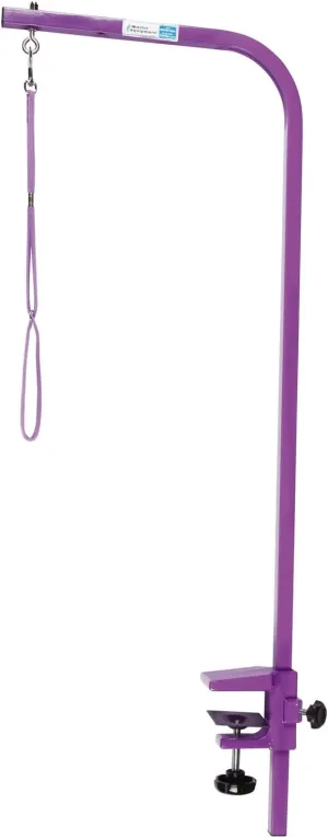 Master Equipment Powder Coated Steel Grooming Arm with Clamp (36" Adjustable Arm) and Dog Grooming Loop, Purple