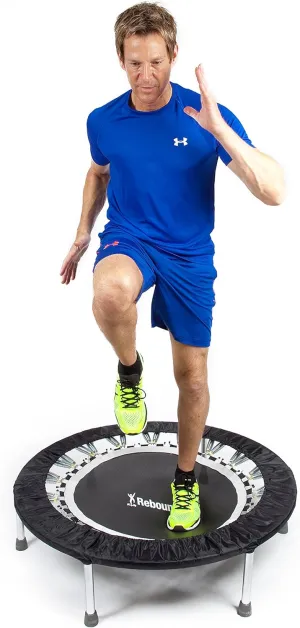 Maximus Pro Home Gym Rebounder Mini Trampoline 40''   Handle Bar | Includes Workouts Online   DVD's | Adults Indoors | 150kg User Weight. Adult Exercise Trampoline | Already Assembled