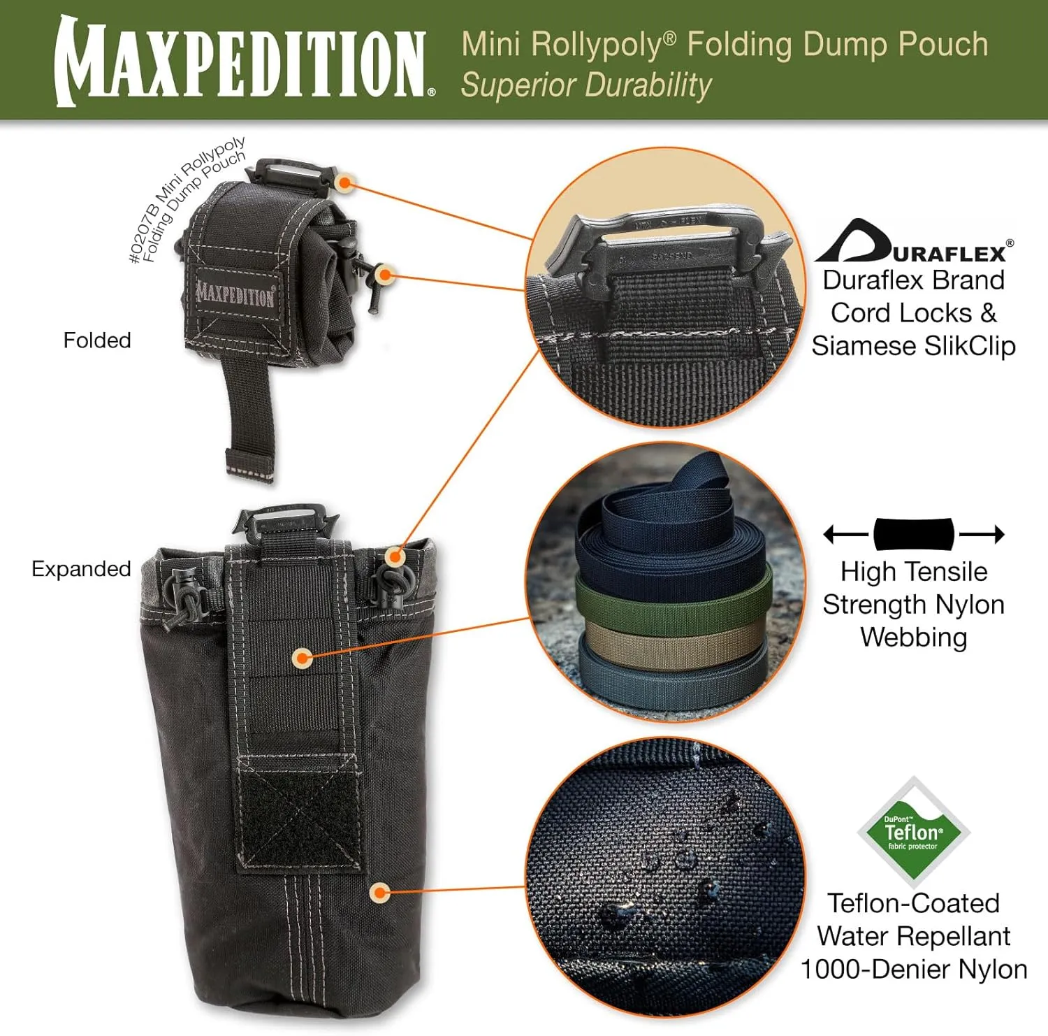 MAXPEDITION Mini Rollypoly Folding Dump Pouch
