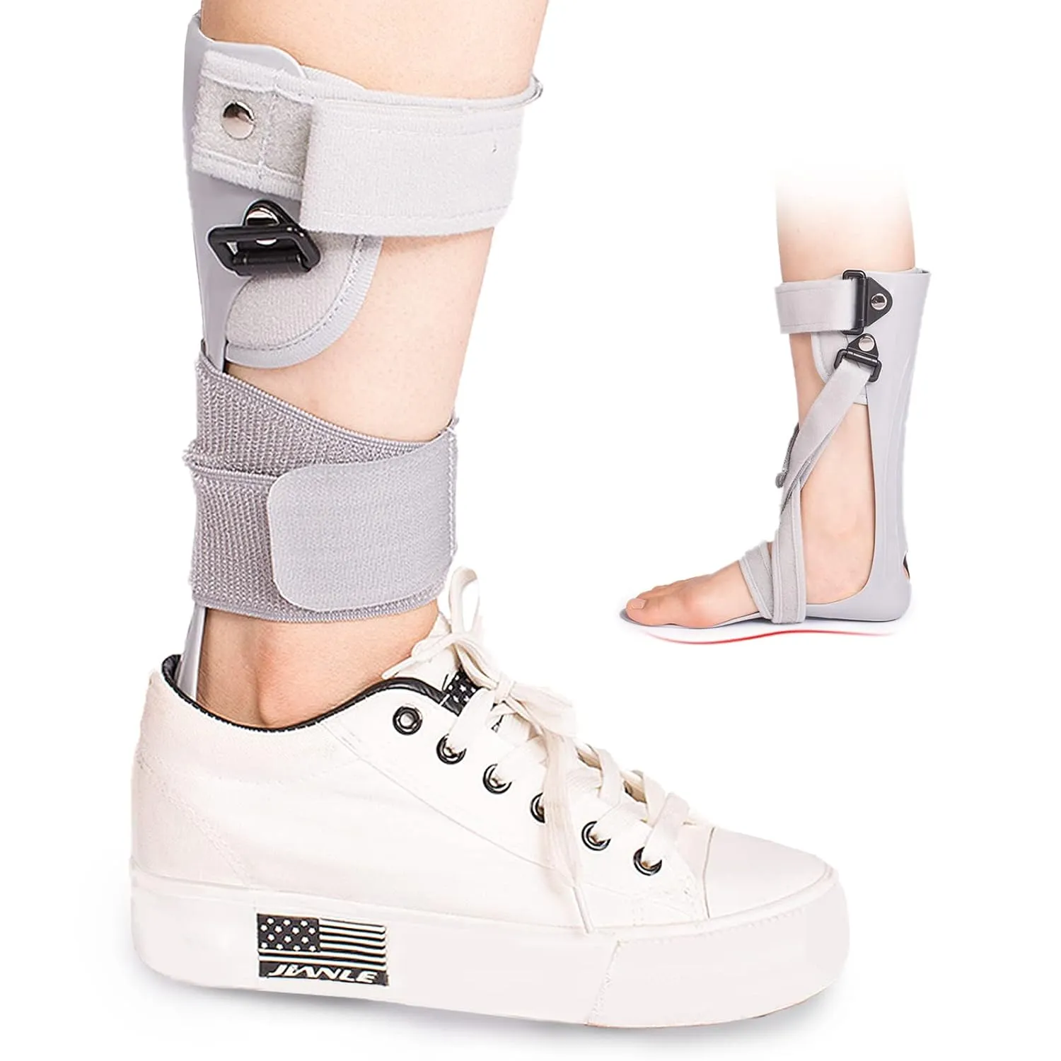 Medical Afo Foot Drop Brace Splint Ankle Foot Orthosis AFO Walking with Shoes or Sleeping for Men Women Stroke Hemiplegia Foot Drop Postural Correction Brace （Small-Left）