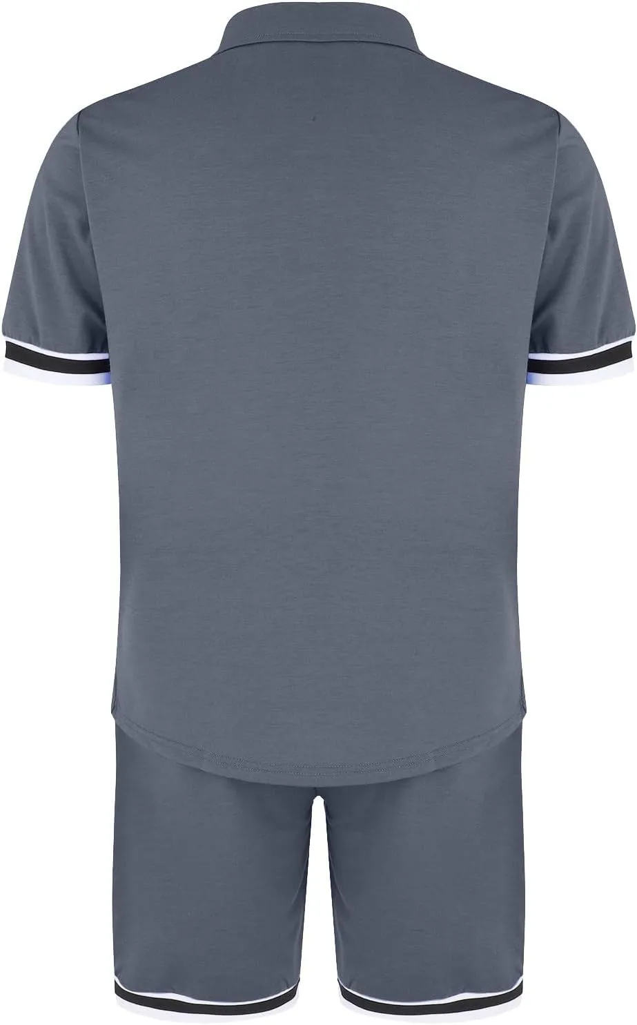 Mens Summer Tracksuit 2 Piece Sets for Men Slim Fit Button Down Short Sleeve Shirt and Shorts Set Beach Vocation Tracksuits
