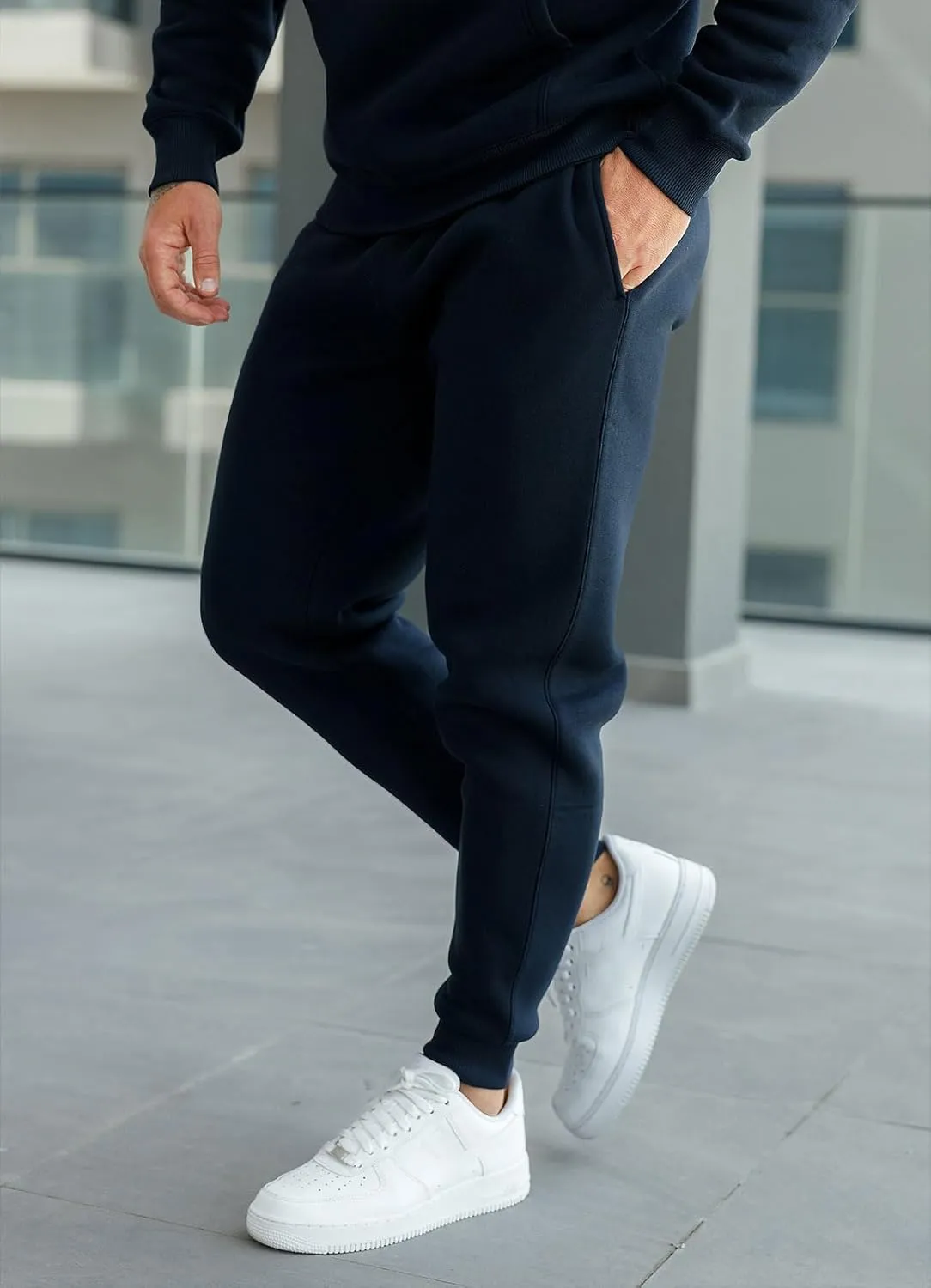 Men's Tacksuit 2-Piece Active Set:Fleece Pullover Sweatshirt and Sweatpants,Jogging Sweatsuit Outfit