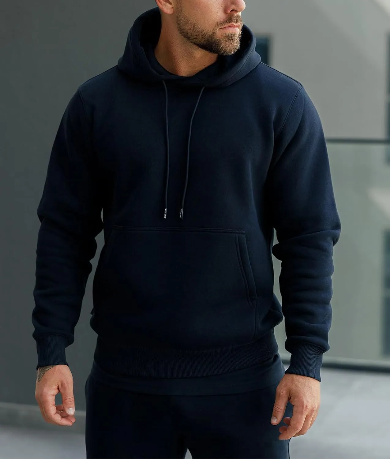 Men's Tacksuit 2-Piece Active Set:Fleece Pullover Sweatshirt and Sweatpants,Jogging Sweatsuit Outfit