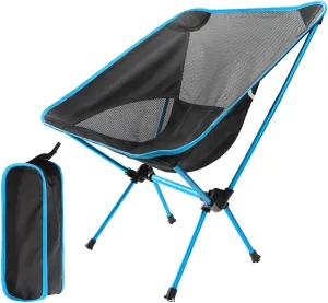 Mesh Moon Saucer Camping Chair Folding Portable Chairs Cup Holder Carry Bag for Outdoor Hiking Fishing Chair