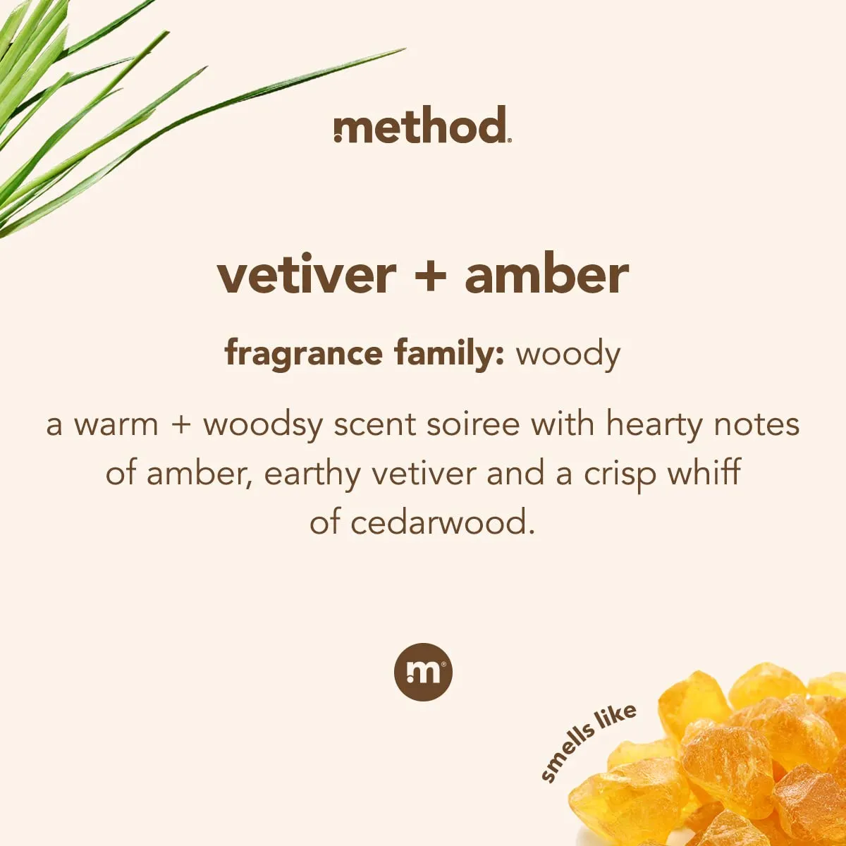 Method Premium Foaming Hand Wash, Vetiver   Amber, Reusable Black Aluminum Bottle, Biodegradable Formula, 10 fl oz (Pack of 3)