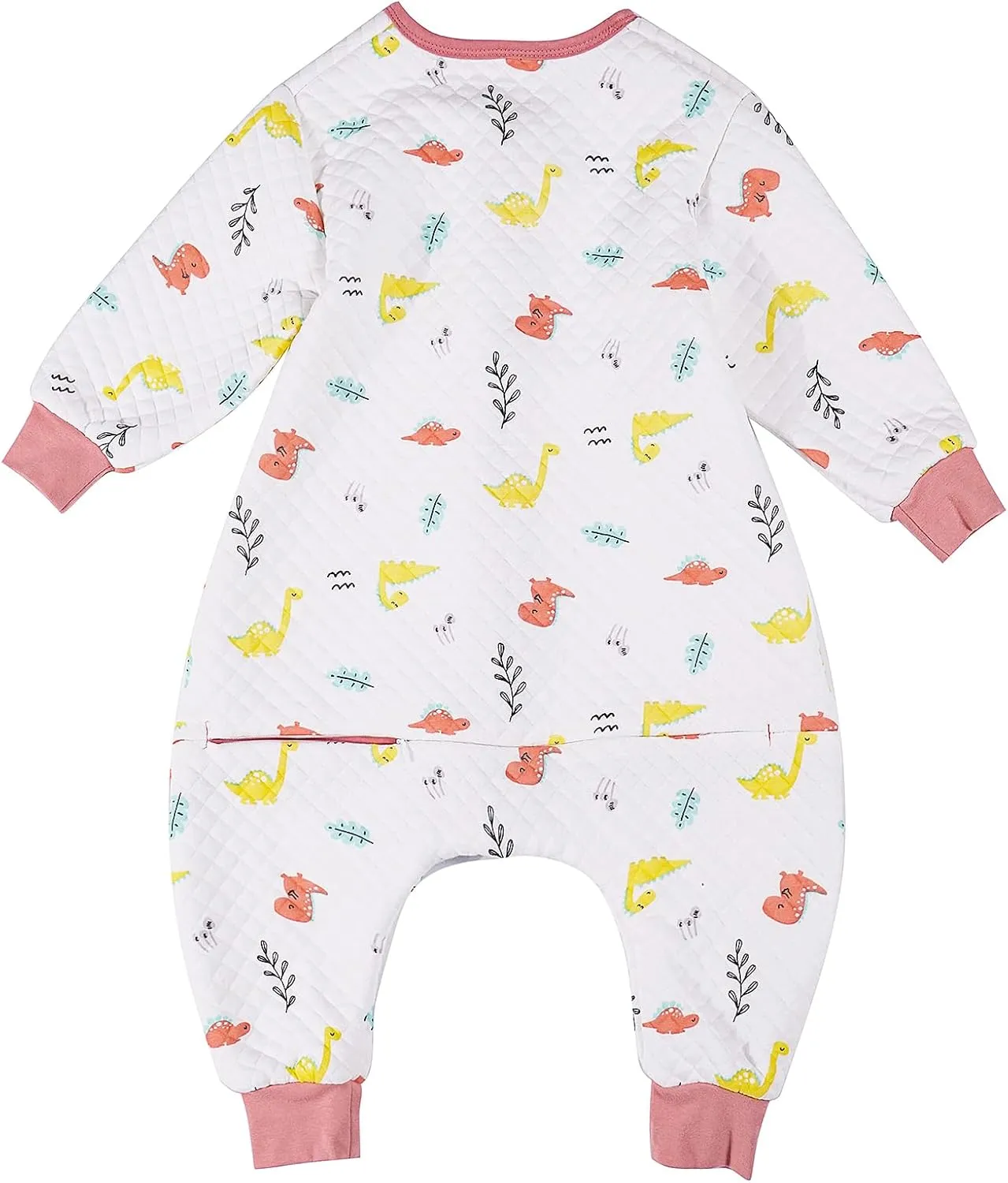 Miipat Toddler Sleep Sack with Feet 1.5 TOG Sleeping Bag Long Sleeves Unisex Dinosaur Wearable Blanket for Early Walkers 1-5T